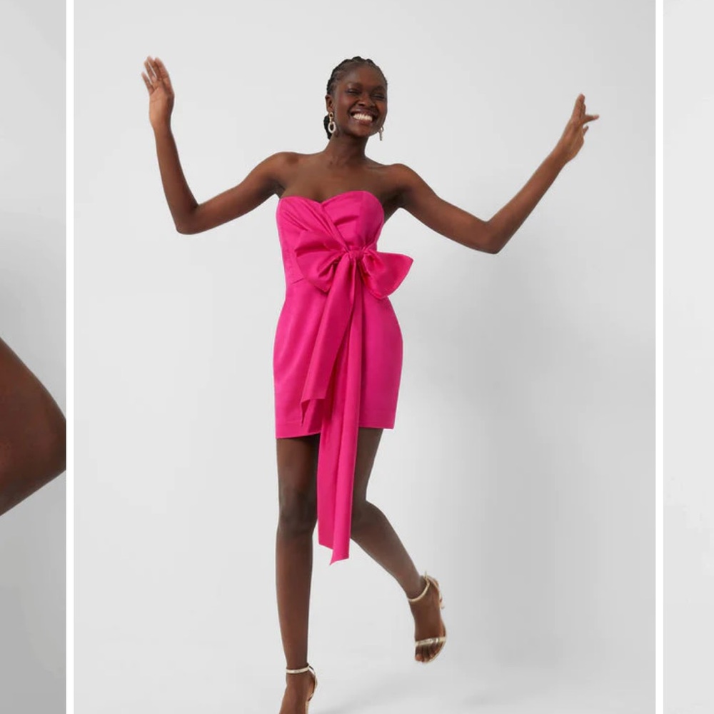 NWT  French Connection pink, 4 New Florida  Summer Strapless Dress